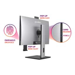 QUADRO EXPANSE AI 23.8" IPS i5-12450H 8GB 512SSD Pivot, Parmak izi  FDOS AIO - Küçük Görsel 11