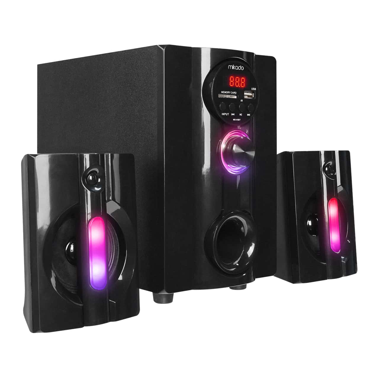 MIKADO MD-95BT 2+1 20W Siyah Multimedya FM/BT/SD/USB Speaker Hoparlör - Görsel 5