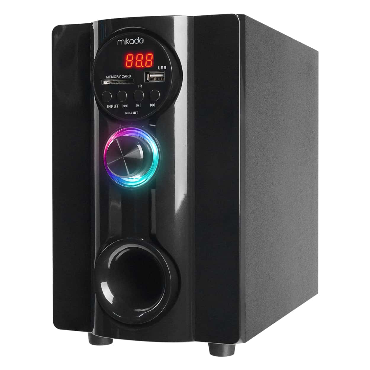 MIKADO MD-95BT 2+1 20W Siyah Multimedya FM/BT/SD/USB Speaker Hoparlör - Görsel 3