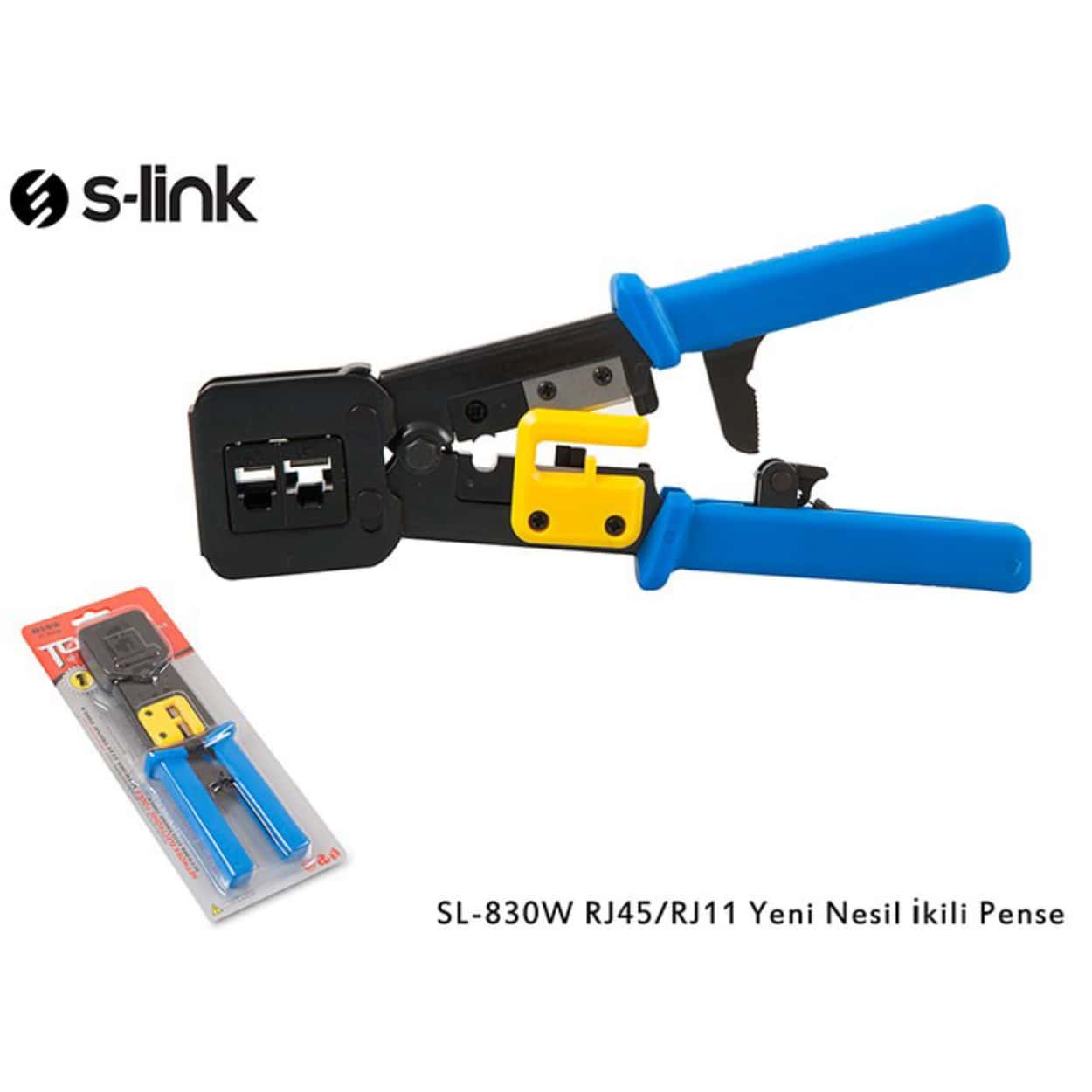 S-LINK SL-830W RJ45/RJ11 Yeni Nesil İkili Pense(Yeni Nesil JAK Uyumludur) - Görsel 1