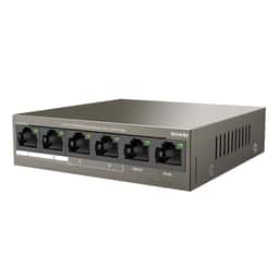 TENDA TEF1106P-4-63W 4FE PoE Port (63W), 2FE Uplink Desktop Switch - Küçük Görsel 1