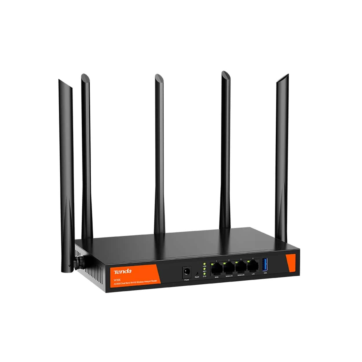TENDA W30E 4GE Port AX3000 Dual Band Metal Hotspot Router - Görsel 2
