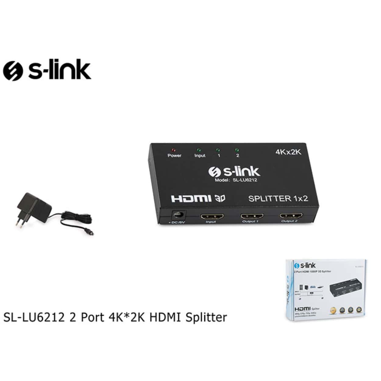 S-LINK SL-LU6212 2 Port 4K*2K HDMI Splitter - Görsel 3