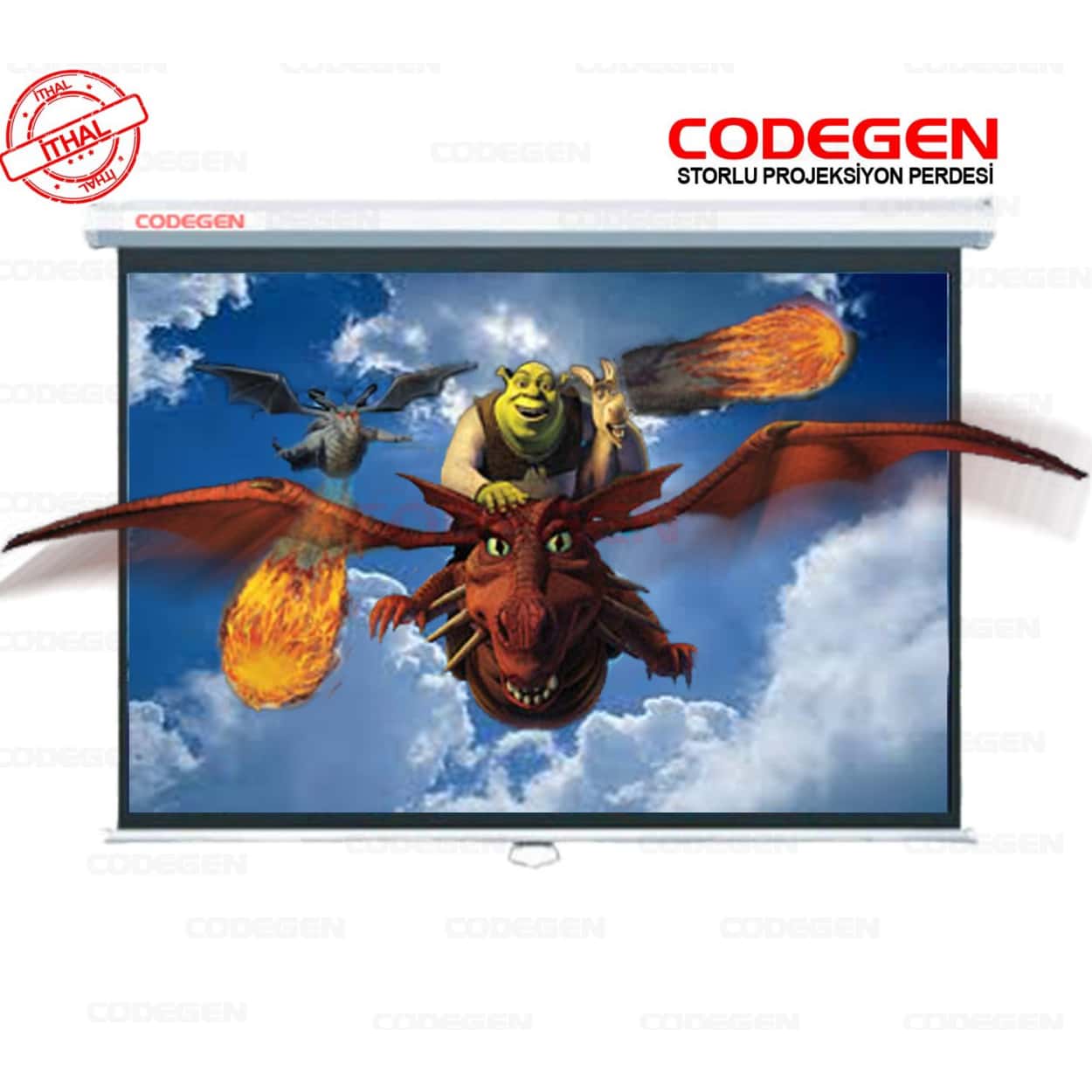 CODEGEN AX-20 200x200 Storlu Projeksiyon Perdesi - Görsel 1