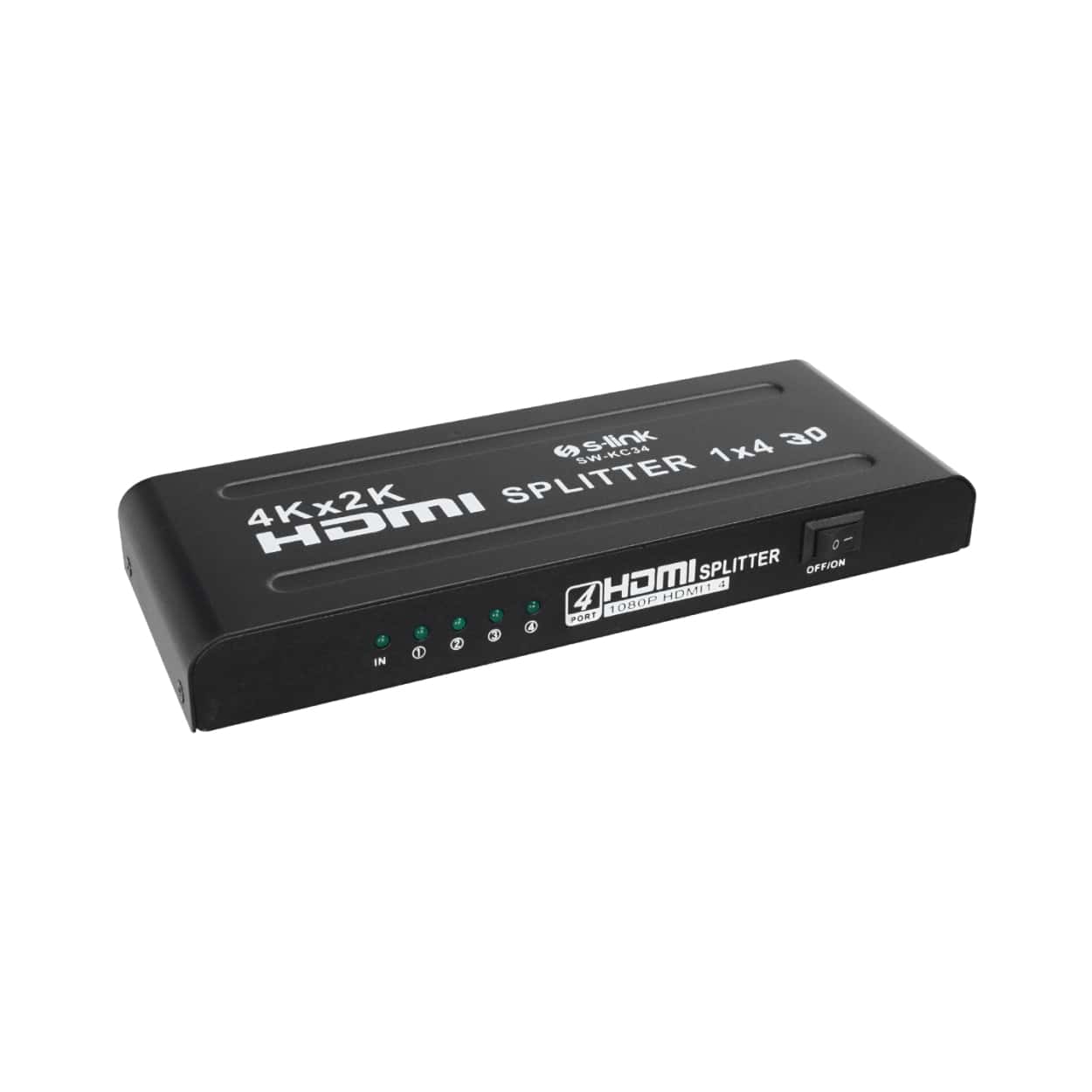 S-LINK SW-KC34 4 Port 4K*2K HDMI Splitter - Görsel 1