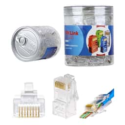 TRKLink EZ RJ45 KONNEKTÖR (ŞEFFAF) 100 'lü PAKET YENİ NESİL - Küçük Görsel 1